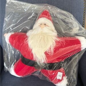 Pottery Barn Red Santa Star Pillow